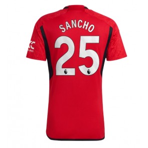Manchester United Jadon Sancho #25 Koszulka Podstawowych 2023-24 Krótki Rękaw